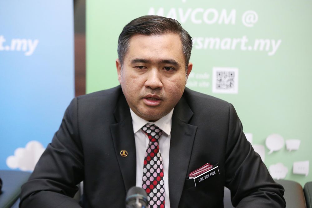 Transport Minister Anthony Loke speaks to the media at KLIA in Sepang June 28, 2018. u00e2u20acu2022 Picture by Azinuddin Ghazali