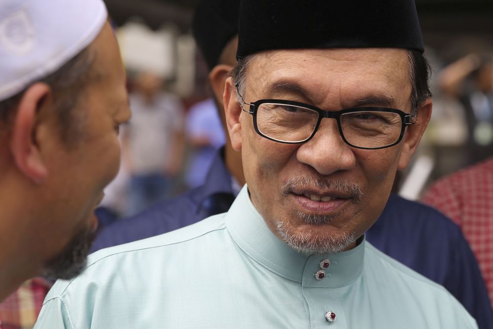 Datuk Seri Anwar Ibrahim attends Friday prayers at Masjid Jamek Kampung Baru in Kuala Lumpur June 8, 2018. u00e2u20acu201d Picture by Yusof Mat Isa