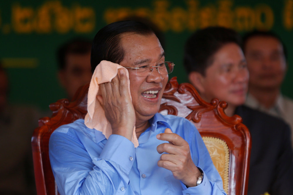 Cambodia's Prime Minister Hun Sen attends a rally in with garment workers in Kandal province, Cambodia May 30, 2018. u00e2u20acu201d Reuters pic