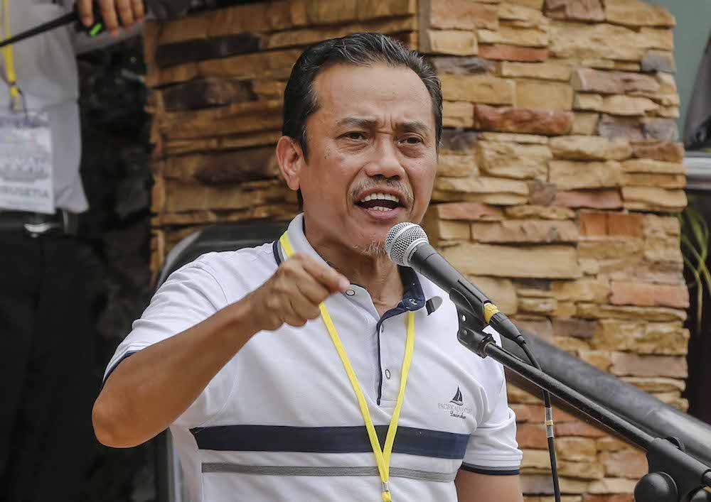 Aminuddin Yahaya speaks during Himpunan Kebangkitan Ummah Malaysia Baru Pasca PRU14 at Padang Kelab Sultan Sulaiman in Kuala Lumpur July 28, 2018. u00e2u20acu201d Picture by Firdaus Latif