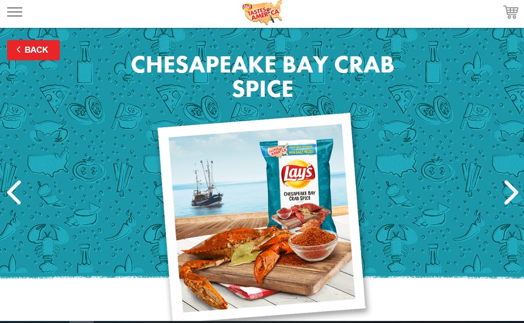 马里兰州蓝蟹不懂是什么味道呢!-摘自Lay's网站-