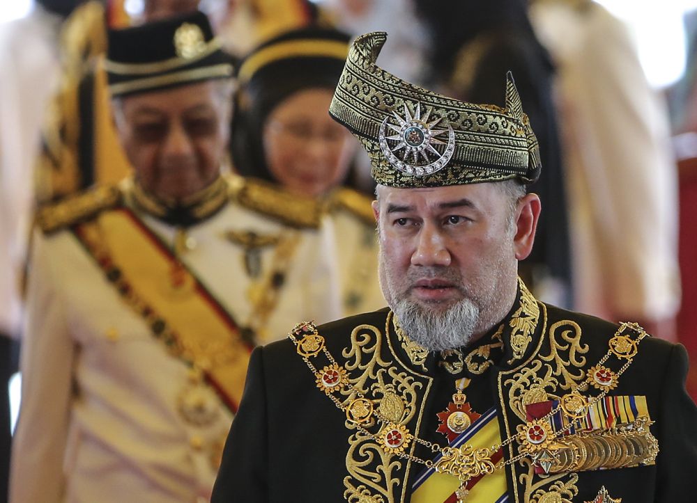 Yang di-Pertuan Agong Sultan Muhammad V arrives at the opening of the first session of the 14th Parliament in Kuala Lumpur July 17, 2018. u00e2u20acu2022 Picture by Azneal Ishak