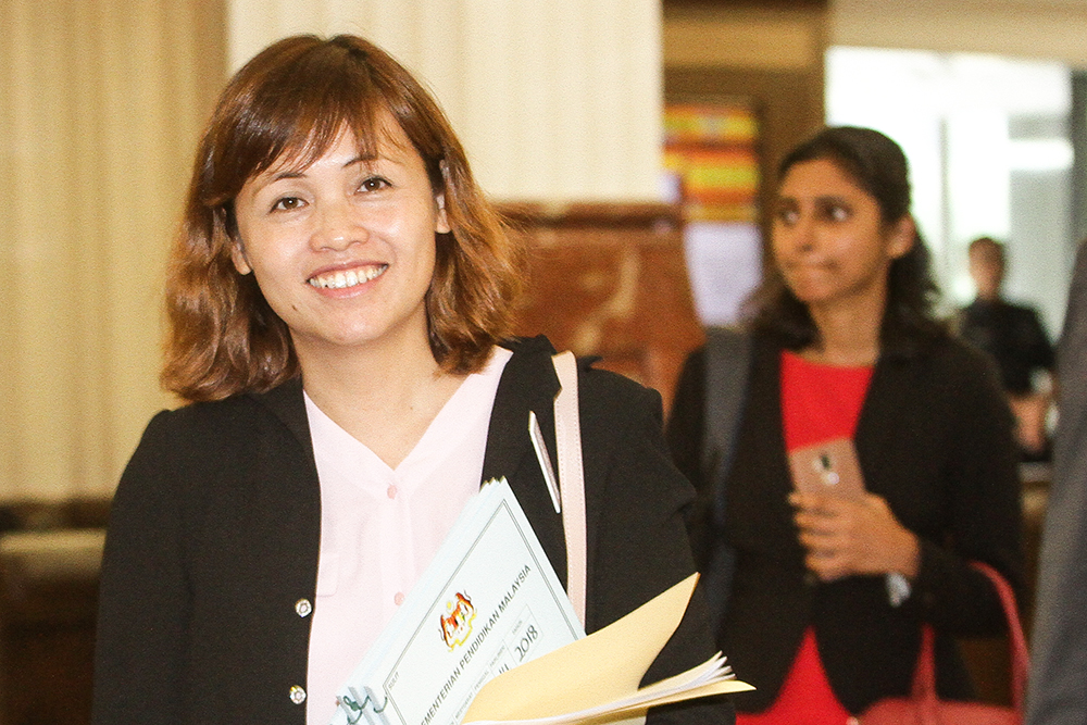 Deputy Minister of Education Teo Nie Ching at the Parliament lobby in Kuala Lumpur August 6, 2018. u00e2u20acu201d Picture by Miera Zulyana