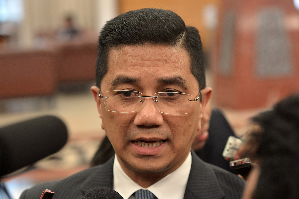 Economic Affairs Minister Datuk Seri Azmin Ali speaks to the reporters at Parliament in Kuala Lumpur August 14, 2018. u00e2u20acu201d Picture by Mukhriz Hazim