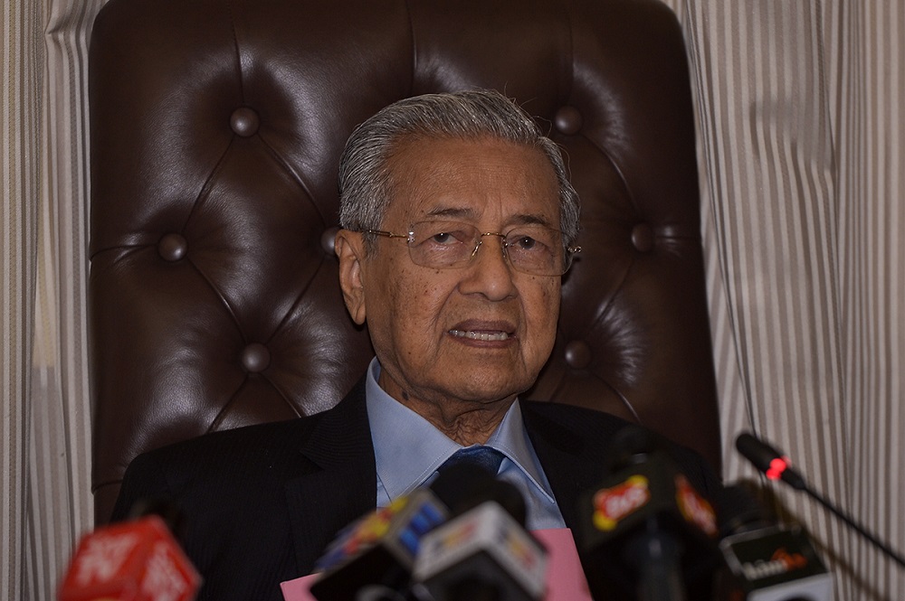 Prime Minister Tun Dr Mahathir Mohamad at a press conference at the Parliament in Kuala Lumpur August 14, 2018. u00e2u20acu201d Picture by Mukhriz Hazim