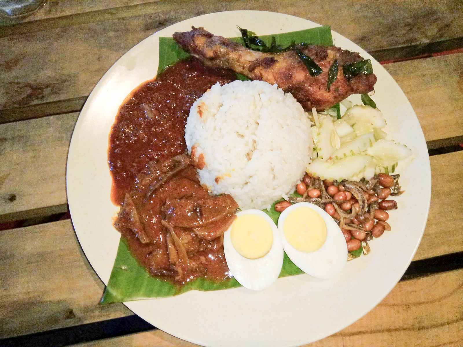 A plate of Restoran Nur Anggerik's famous 'nasi lemak'. u00e2u20acu201d Pictures by R. Rohaizamn