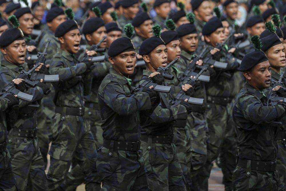 Malaysian Armed Forces march during the National Day parade at Dataran Putrajaya August 31, 2018. u00e2u20acu201d Picture by Azneal Ishak