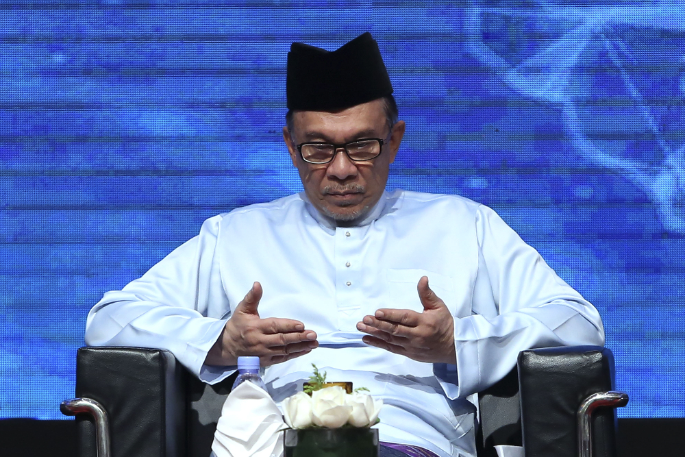 Datuk Seri Anwar Ibrahim is seen during the Congress on the Future of Bumiputera and the Nation at the Kuala Lumpur Convention Centre September 1, 2018. u00e2u20acu201d Picture by Yusof Mat Isa