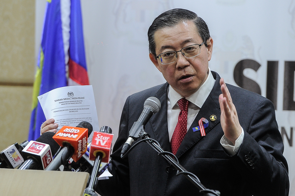 Finance minister Lim Guan Eng speaks during the Sales and Service Tax (SST) press conference in Putrajaya September 3, 2018. u00e2u20acu201d Picture by Shafwan Zaidon
