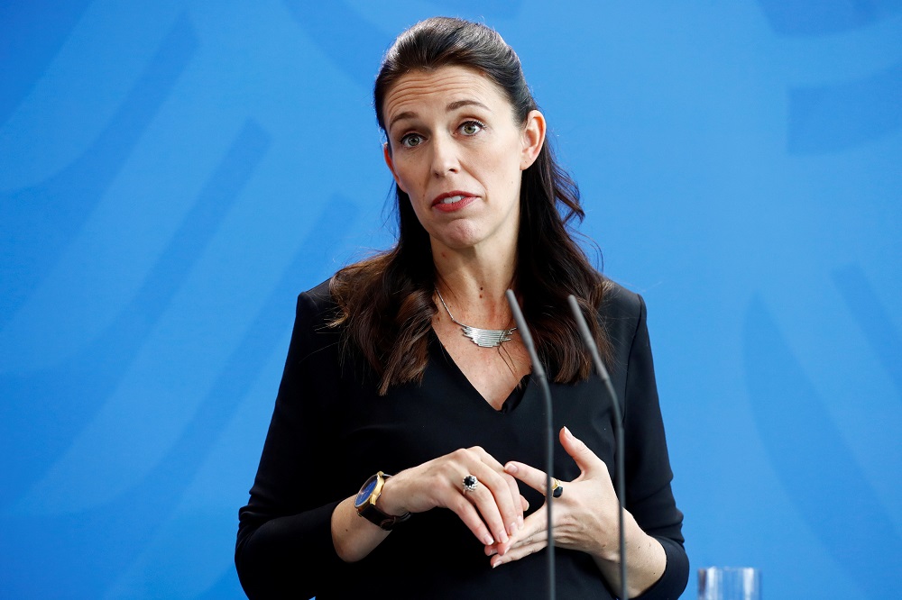 New Zealand Prime Minister Jacinda Ardern reacts during a press conference in Berlin, Germany, April 17, 2018. u00e2u20acu201d Reuters  pic