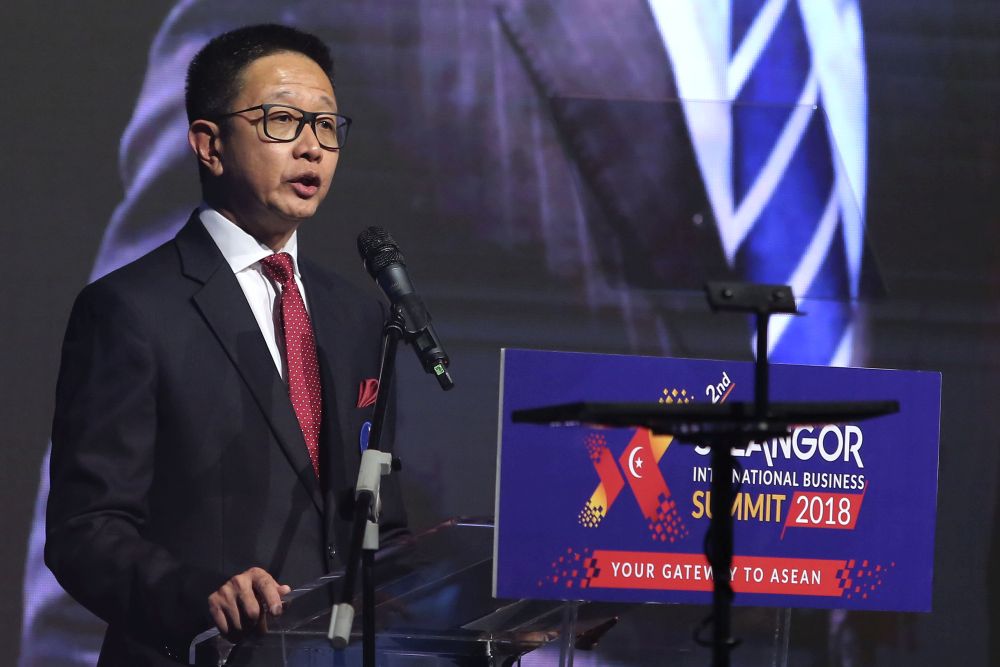 Datuk Teng Chang Khim speaks during the Selangor International Business Summit 2018 at the Malaysia International Trade and Exhibition Centre September 6, 2018. u00e2u20acu2022 Picture by Yusof Mat Isa