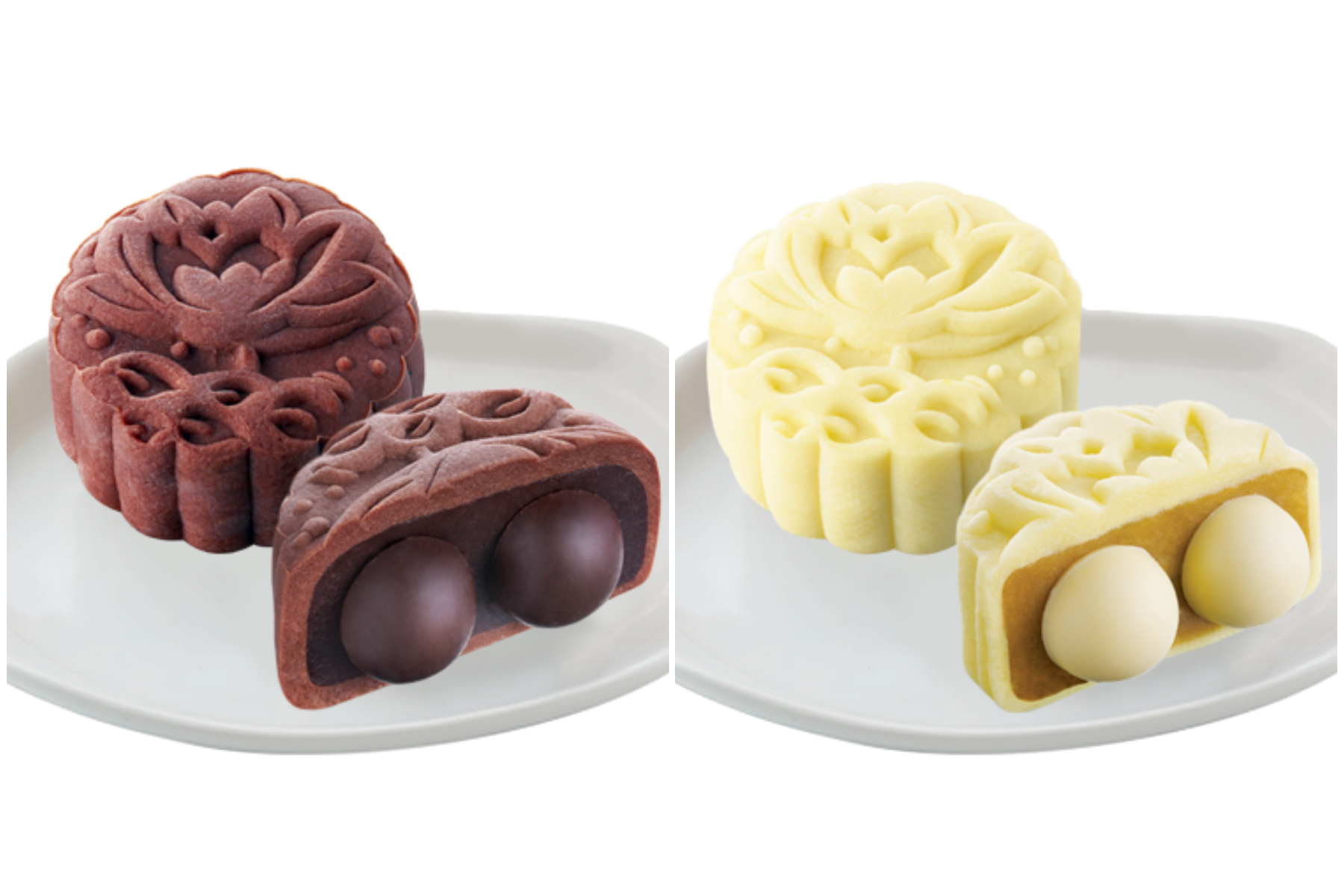 冰皮月饼越来越多样化和多口味啦！“黑巧克力多福”以及“珍品猫山王”口味。-摘自麦可思FB-