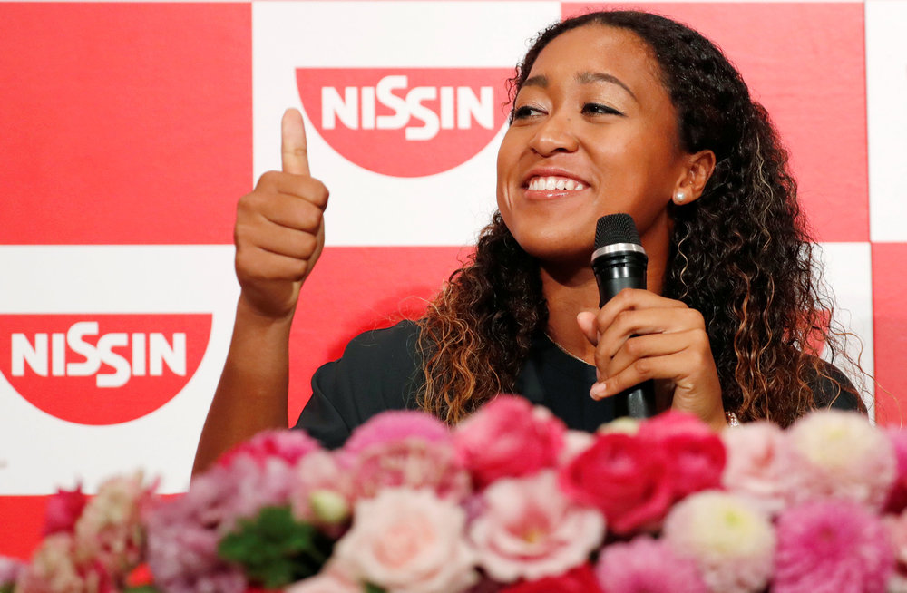 Naomi Osaka attends a news conference upon her arrival in Japan, after winning the women's singles finals tennis match at the 2018 US Open, in Yokohama September 13, 2018. u00e2u20acu201d Reuters pic