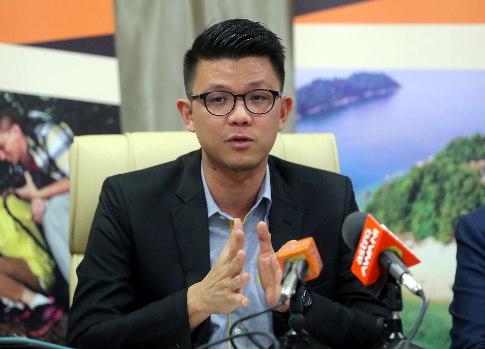 Tan Kar Hing speaks to reporters during a press conference in Ipoh September 13, 2018. u00e2u20acu201d Picture by Farhan Najibn
