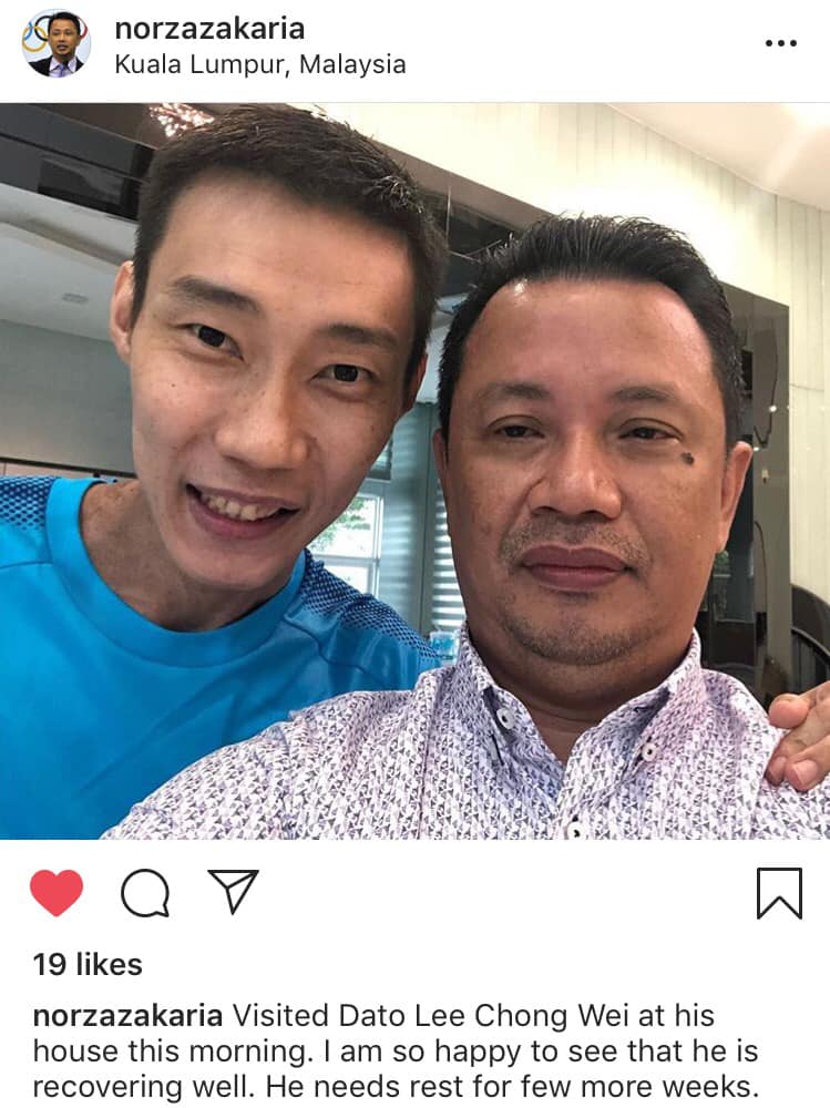 马羽总会长拿督斯里诺扎Instagram截屏。