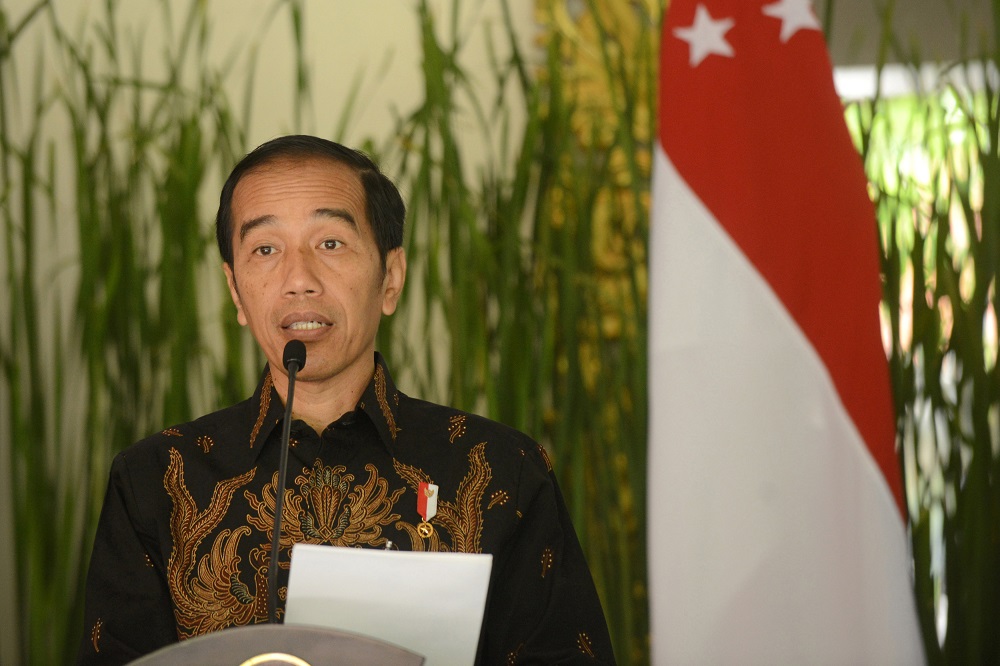 Indonesia president Joko Widodo speaks to journalist after bilateral meeting with Singapore during the International Monitary Fund and World Bank annual meetings in Nusa Dua October 11, 2018. u00e2u20acu201d Reuters pic