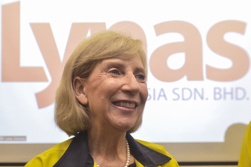 Chief Executive Officer and Managing Director of Lynas Corporation Amanda Lacaze speaks during a press a conference in Kuala Lumpur, October 2, 2018. u00e2u20acu2022 Picture by Mukhriz Hazim