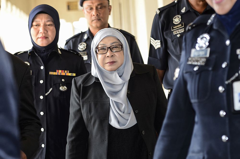 Former Malaysian External Intelligence Organisation chief Datuk Hasanah Abdul Hamid is pictured at the Kuala Lumpur High Court October 25, 2018. u00e2u20acu201d Picture by Miera Zulyana