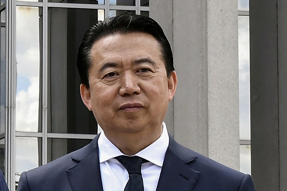 Interpol president Meng Hongwei poses during a visit to the headquarters of International Police Organisation in Lyon, France, May 8, 2018. u00e2u20acu201d Reuters pic