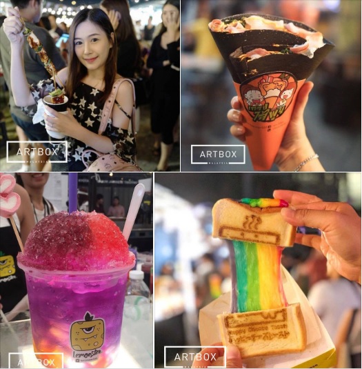 各式各样的创意小食，不仅可以填饱肚子，也可以填满社交媒体版面呢！-摘自Artbox网站-