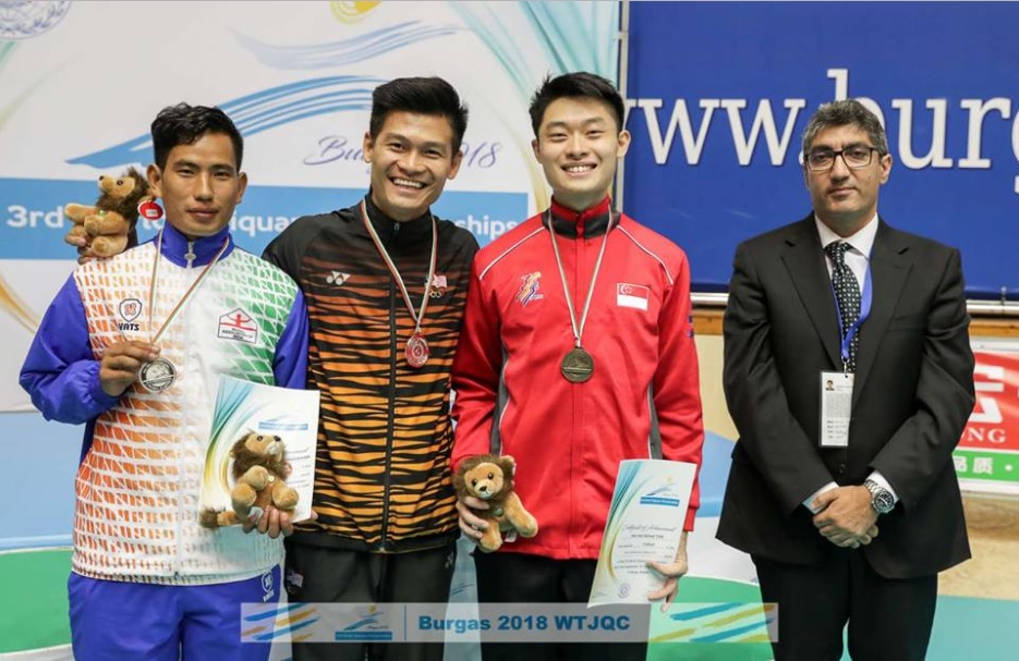 罗梓畅在男子42式太极拳（B组）摘金。-摘自世界武术联合会推特-