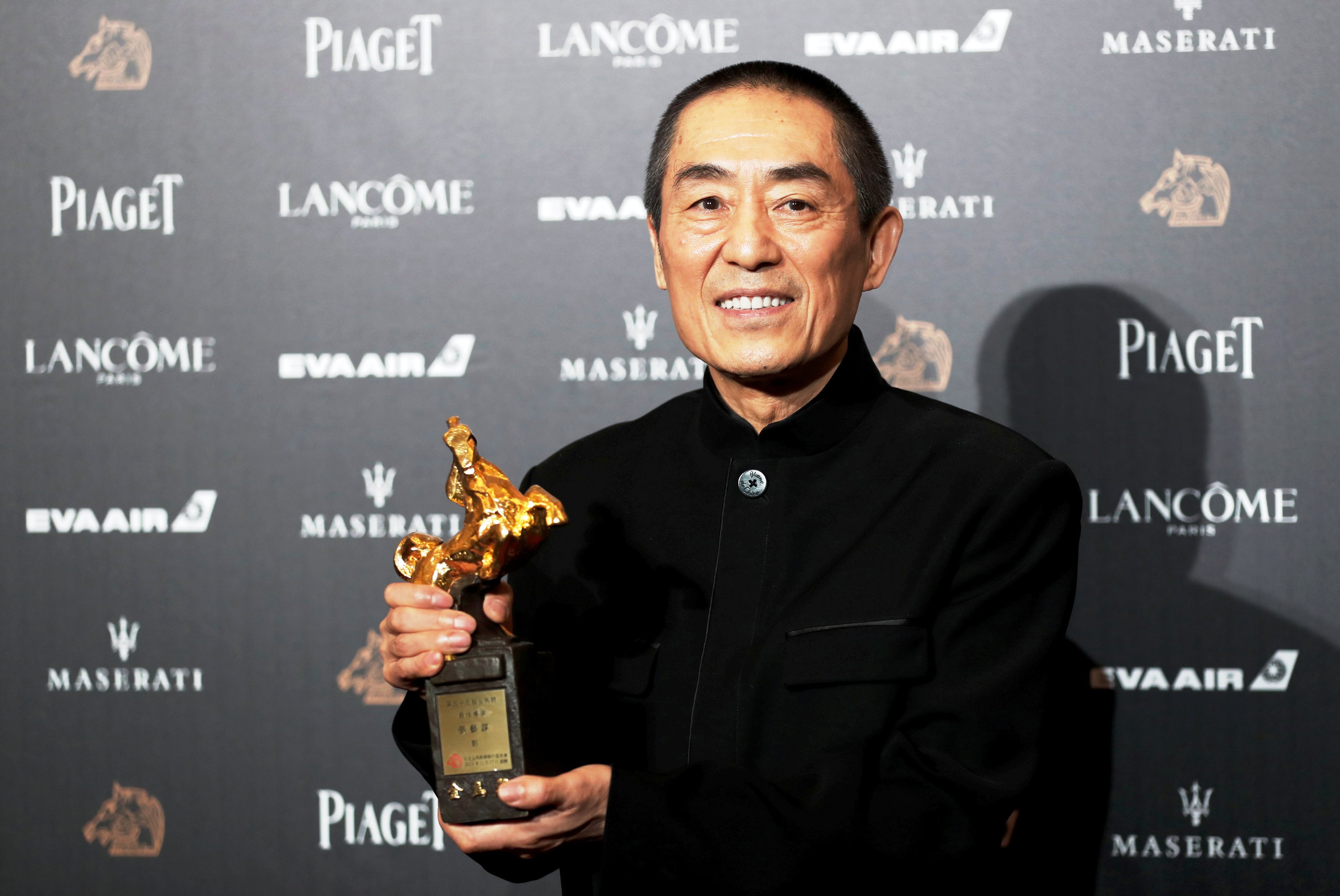 China's director Zhang Yimou poses backstage after winning Best Director for his movie u00e2u20acu02dcShadowu00e2u20acu2122 at the 55th Golden Horse Awards in Taipei, Taiwan November 17, 2018. u00e2u20acu201d Reuters pic