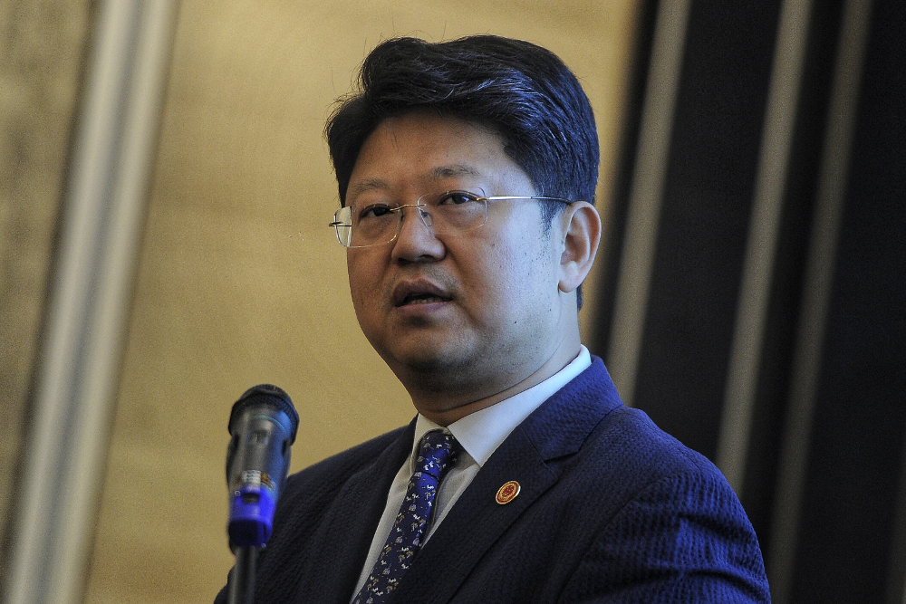 Ambassador of the Peopleu00e2u20acu2122s Republic of China to Malaysia Bai Tian delivers his opening speech during the China-Malaysia Youth Exchange & Fellowship Programme in Kuala Lumpur November 1, 2018. u00e2u20acu201d Picture by Shafwan Zaidon