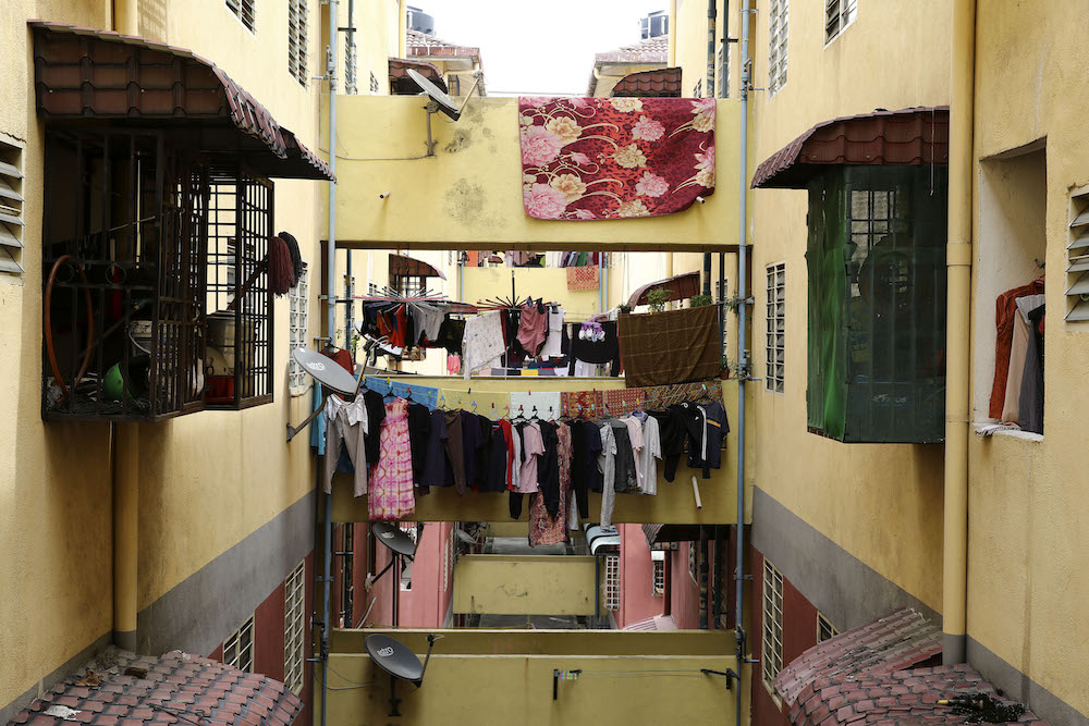 A general view of low-cost housing in Shah Alam November 1, 2018. u00e2u20acu201d Picture by Yusof Mat Isa