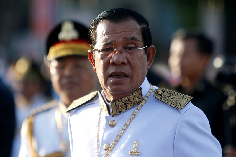 Cambodia's Prime Minister Hun Sen arrives at the Independence Monument to attend celebrations marking the 65th anniversary of the country's independence from France, in Phnom Penh, Cambodia November 9, 2018. u00e2u20acu201d Reuters pic