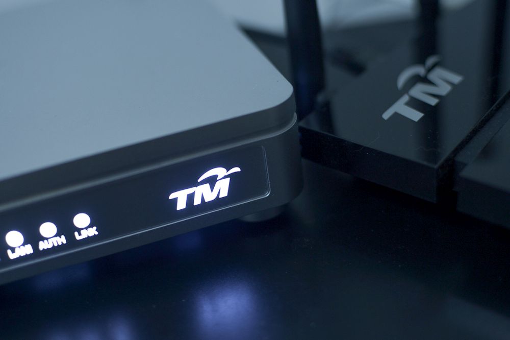 A TM modem and wireless router are pictured in Kuala Lumpur November 22, 2018. u00e2u20acu201d Picture by Mukhriz Hazim
