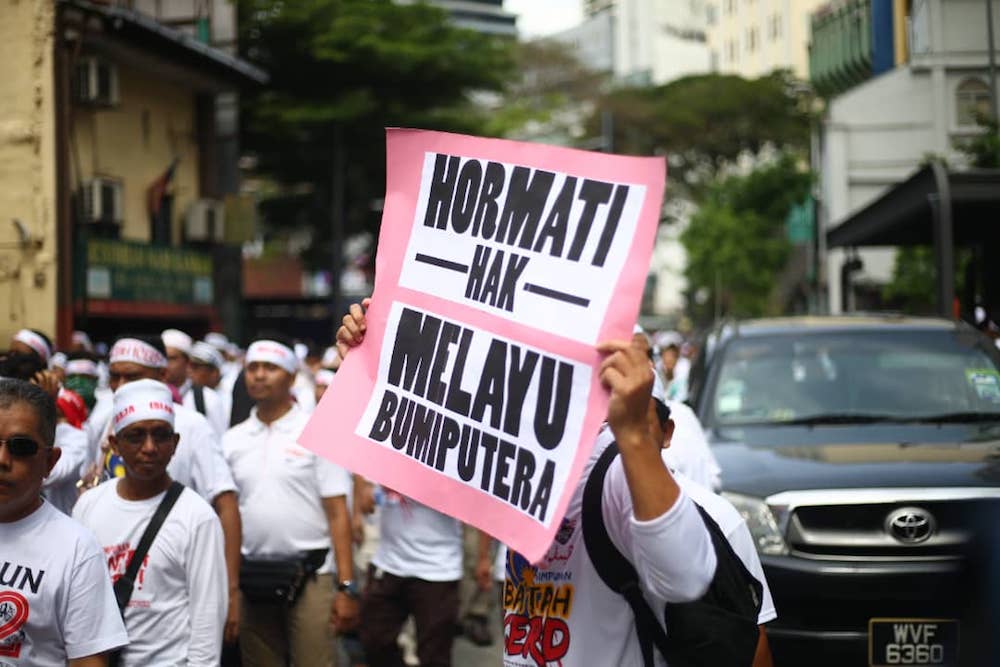 Anti-ICERD rally-goers march from Sogo to Dataran Merdeka in Kuala Lumpur December 8, 2018. u00e2u20acu201d Picture by Ahmad Zamzahuri  
