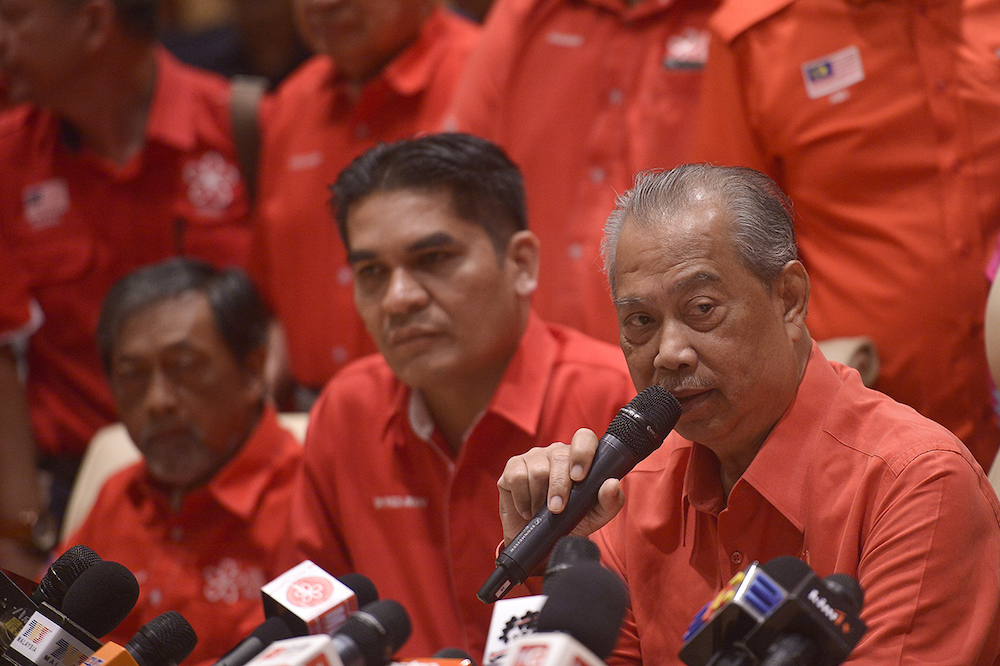Parti Pribumi Bersatu Malaysia president Tan Sri Muhyiddin Yassin speaks during a press conference after the partyu00e2u20acu2122s supreme council meeting at Putrajaya International Convention Centre in Putrajaya December 28, 2018. u00e2u20acu201d Picture by Mukhriz Hazim