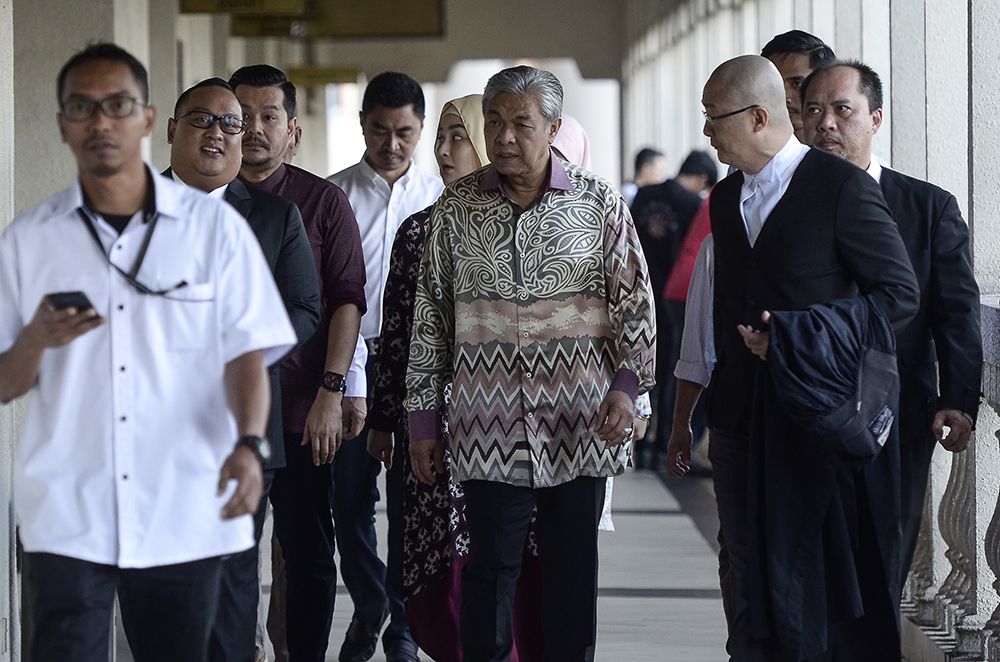 Datuk Seri Ahmad Zahid Hamidi arrives at the KL Courts Complex on December 14, 2018. u00e2u20acu2022 Picture by Miera Zulyana