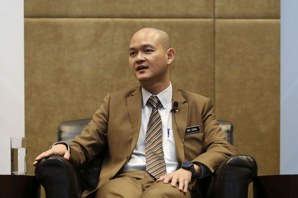 Deputy Minister of International Trade and Industry Ong Kian Ming speaks during a discussion on ICAEWu00e2u20acu2122s economic report at the Hilton Kuala Lumpur December 4, 2018. u00e2u20acu201d Picture by Yusof Mat Isa