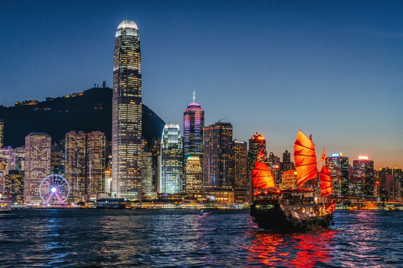 The night scene at Victoria Harbour in Hong Kong. u00e2u20acu2022 AFP pic