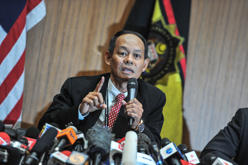 Newly appointed Malaysian Anti-Corruption Commission (MACC) chief commissioner Datuk Seri Mohd Shukri Abdull speaks at a press conference at the MACC headquarters, May 22, 2018. u00e2u20acu201d Picture by Shafwan Zaidon