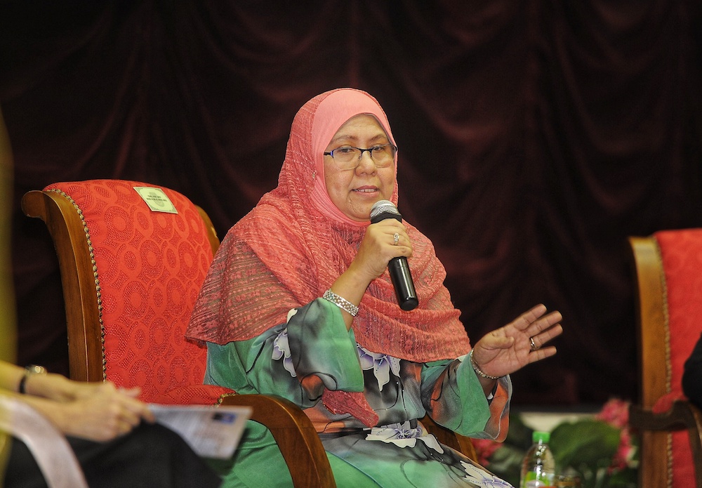 Moderator Prof Datuk Noor Aziah Mohd Awal speaks during the u00e2u20acu02dcChild abuse cases are increasing: Is the law less effective?u00e2u20acu2122 forum in Kuala Lumpur January 10, 2019. u00e2u20acu201d Picture by Shafwan Zaidon