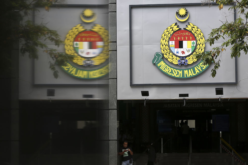 The Immigration Department logo is seen at its headquarters in Putrajaya January 10, 2019. u00e2u20acu201d Picture by Yusof Mat Isa