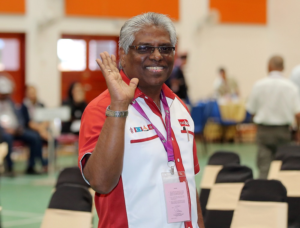 Pakatan Harapan candidate M. Manogaran after filing his nomination form for the Cameron Highlands by-election at the nomination centre at SMK Sultan Ahmad Shah January 12, 2019. u00e2u20acu201d Picture by Farhan Najibnn