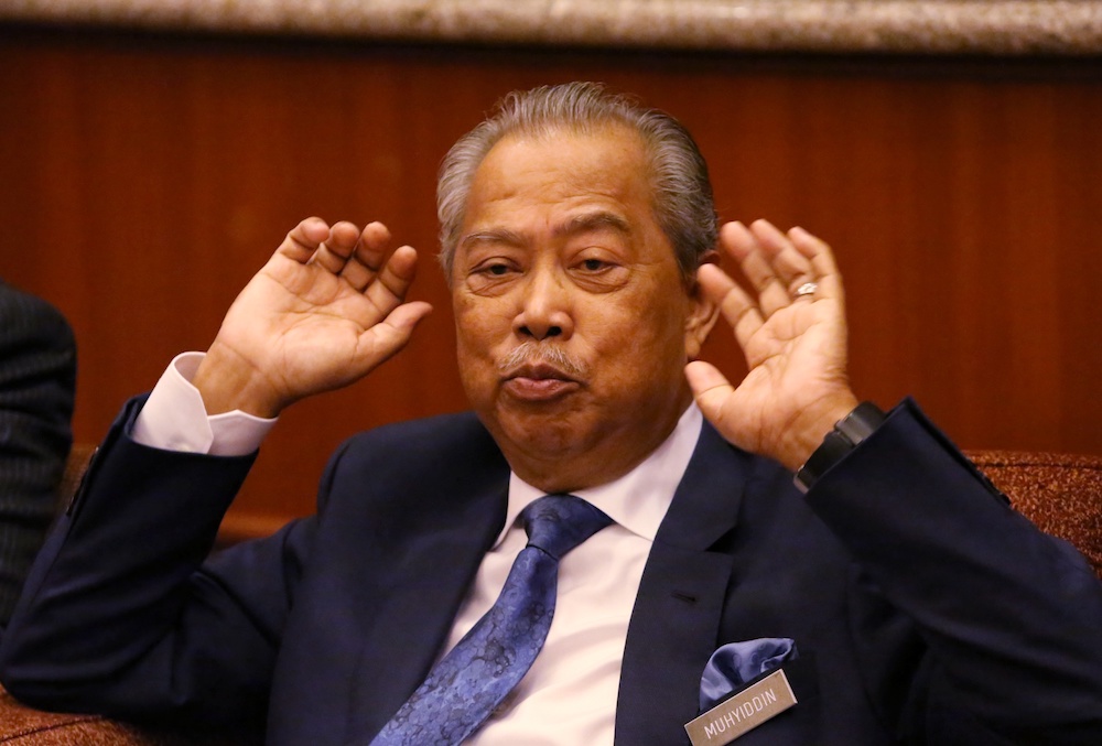 Tan Sri Muhyiddin Yassin gives a press conference after the Home Ministryu00e2u20acu2122s New Year's Message Programme 2019 in Putrajaya January 14, 2019. u00e2u20acu201d Picture by Choo Choy May