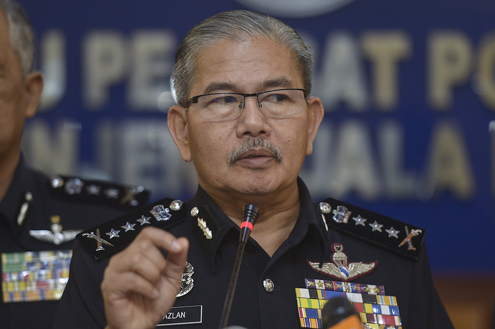 KL Police Chief Datuk Seri Mazlan Lazim speaks during a press conference at IPK KL in Kuala Lumpur January 17, 2019. u00e2u20acu201d Picture by Mukhriz Hazim