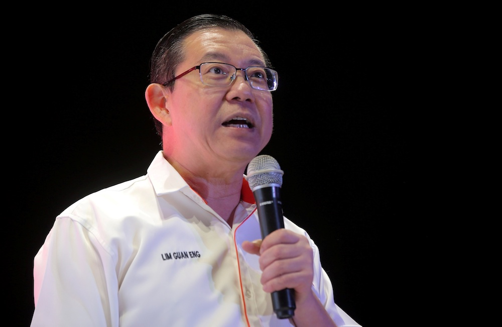 Lim Guan Eng speaks during Pakatan Harapanu00e2u20acu2122s Ceramah Perdana in Tanah Rata January 23, 2019. u00e2u20acu201d Picture by Farhan Najib