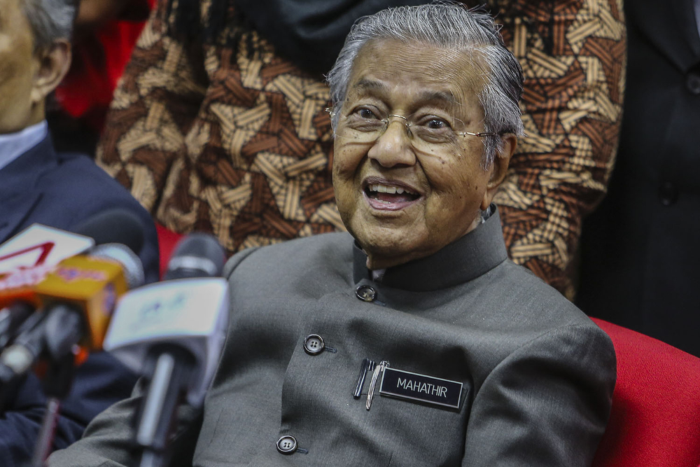 Tun Dr Mahathir Mohamad speaks at a press conference after the PPBM Supreme Council meeting in Kuala Lumpur January 29, 2019. u00e2u20acu201d Picture by Hari Anggara