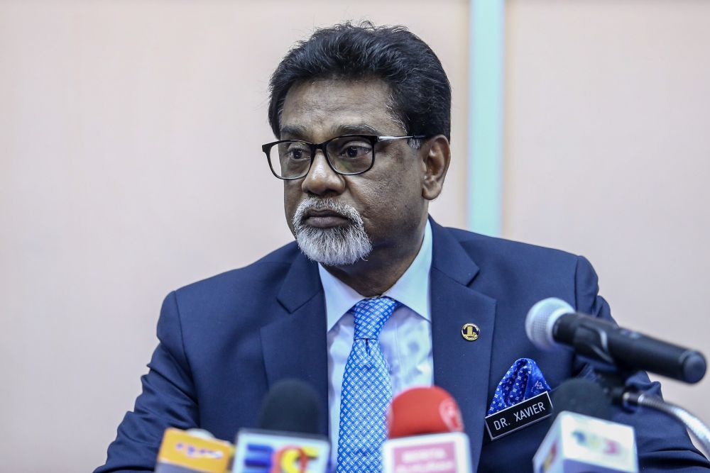 Water, Land and Natural Resources Minister Dr Xavier Jayakumar speaks to reporters during a press conference at FRIM in Kepong Janaury 16, 2019. u00e2u20acu2022 Picture by Hari Anggara