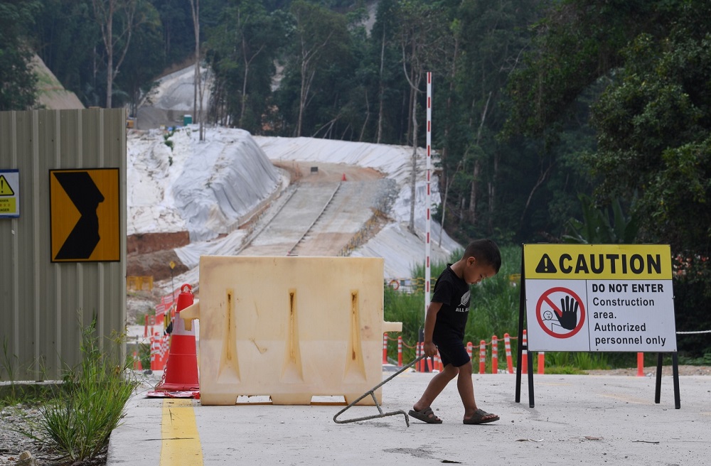 A general view of the construction site of the East Coast Rail Link project in Bentong July 10, 2018. u00e2u20acu201d Bernama pic