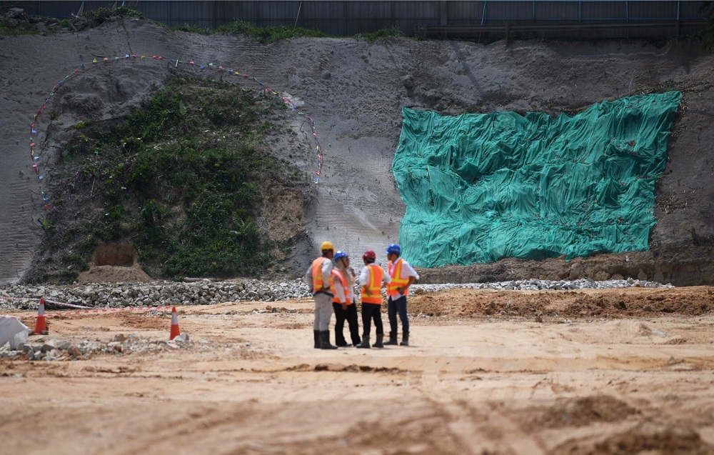 A general view of the construction site of the East Coast Rail Link project in Bentong July 10, 2018. u00e2u20acu201d Bernama pic