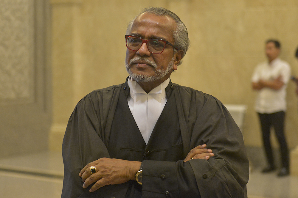 Lawyer Tan Sri Muhammad Shafee Abdullah is seen at the Palace of Justice in Putrajaya February 11, 2019. u00e2u20acu201d Picture by Mukhriz Hazim
