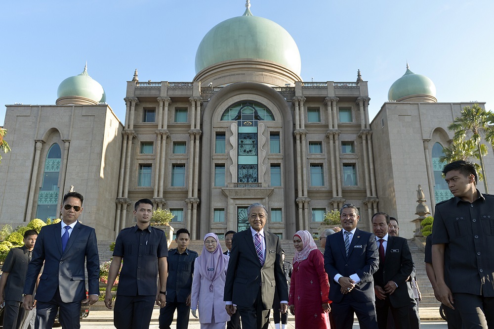 Prime Minister Tun Dr Mahathir arrives for the monthly assembly of the Prime Ministeru00e2u20acu2122s Department in Putrajaya February 11, 2019. u00e2u20acu201d Picture by Mukhriz Hazim
