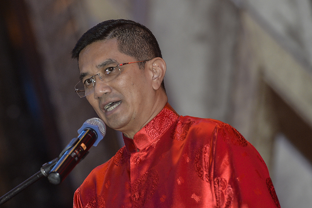 Economic Affairs Minister Datuk Seri Mohamed Azmin Ali delivers his speech during a Chinese New Year celebration at Sunway Resort Hotel and Spa in Petaling Jaya February 12, 2019. u00e2u20acu201d Picture by Miera Zulyana
