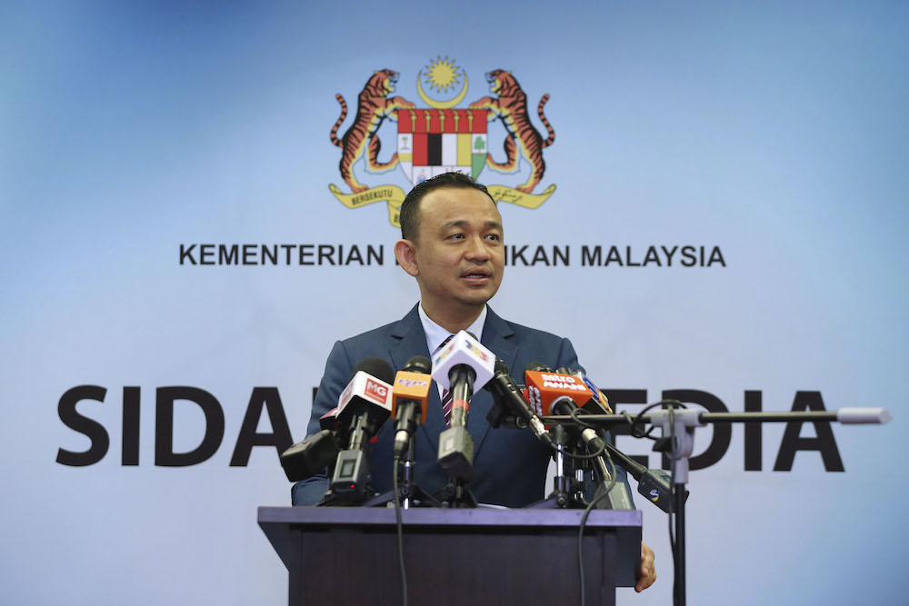 Education Minister Maszlee Malik speaks during a press conference at its ministry in Putrajaya February 14, 2019. u00e2u20acu201d Picture by Yusof Mat Isa